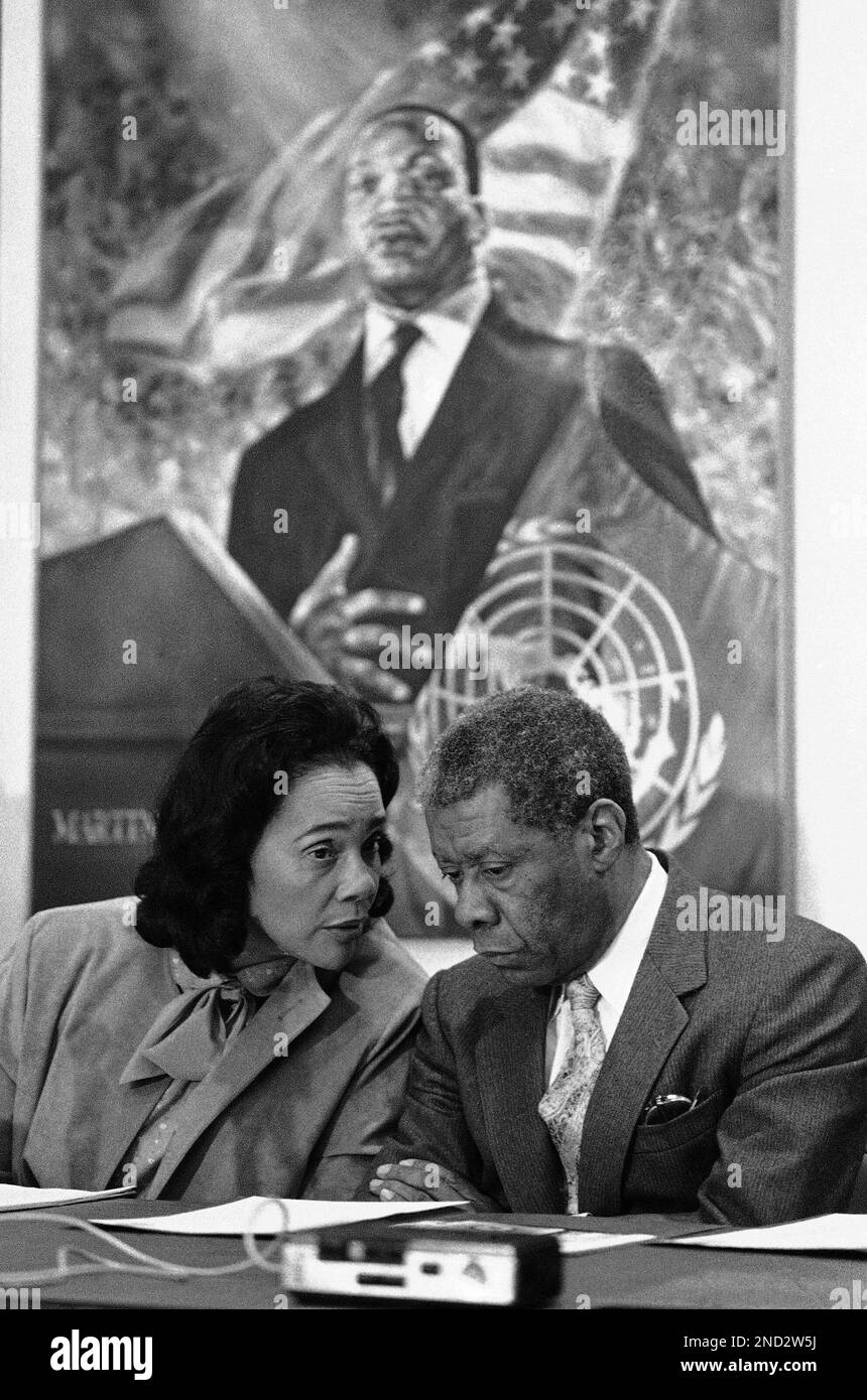 Mrs. Coretta Scott King, widow of Dr. Martin Luther King, Jr., talks ...