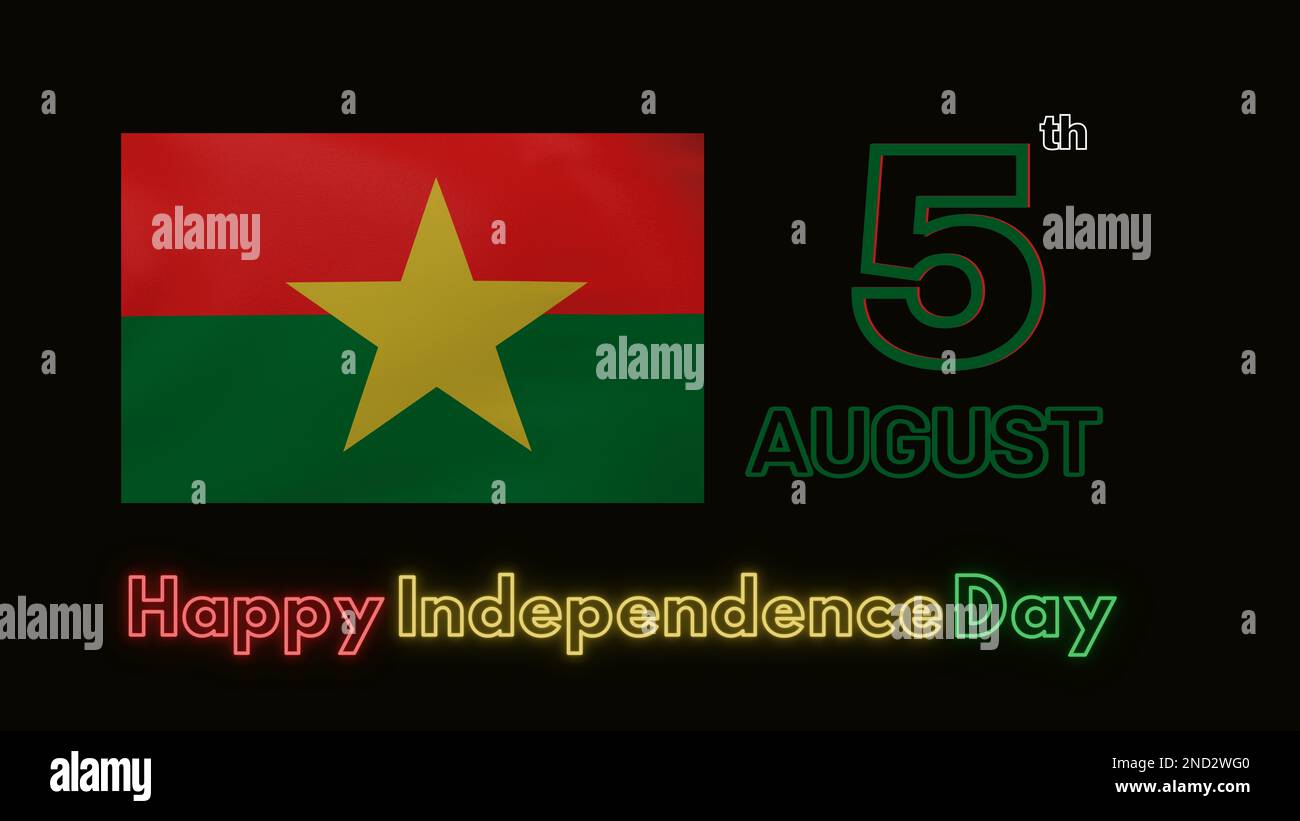 The 5th August Happy Independence Day of Burkina Faso poster design