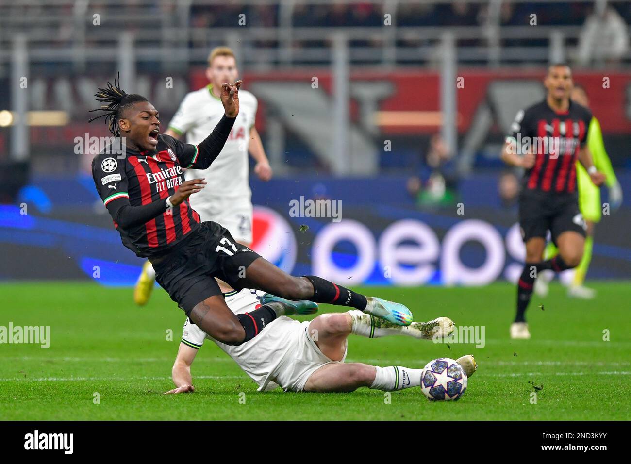 Milano, Italy. 14th Feb, 2023. Rafael Leao (17) of AC Milan seen