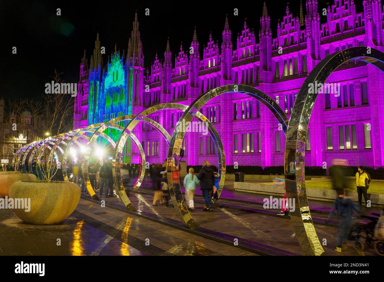 Aberdeen, Scotland 10th February 2023 The SPECTRA Light Festival in