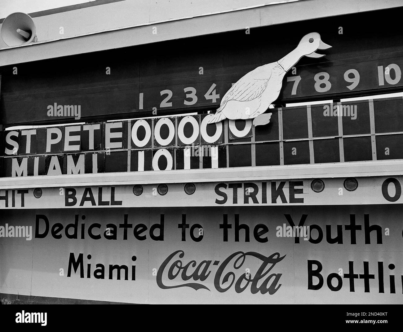 https://c8.alamy.com/comp/2ND40KT/mommer-7-foot-goose-waddles-out-and-lays-an-egg-for-the-rival-team-at-the-end-of-one-of-the-innings-during-a-baseball-game-at-the-miami-technical-high-school-field-in-miami-august-10-1947-mommers-antics-draw-laughs-from-the-spectators-for-she-is-accompanied-by-appropriate-sound-effects-furnished-by-a-phono-speaker-as-she-lays-her-foot-long-hollow-eggs-the-unusual-scoreboard-was-designed-by-baseball-fan-james-o-tice-teacher-at-miami-tech-tice-cut-mommer-from-a-7-foot-piece-of-fiber-board-and-mounted-her-on-a-cable-behind-the-board-which-is-52-feet-long-a-high-school-student-guides-2ND40KT.jpg