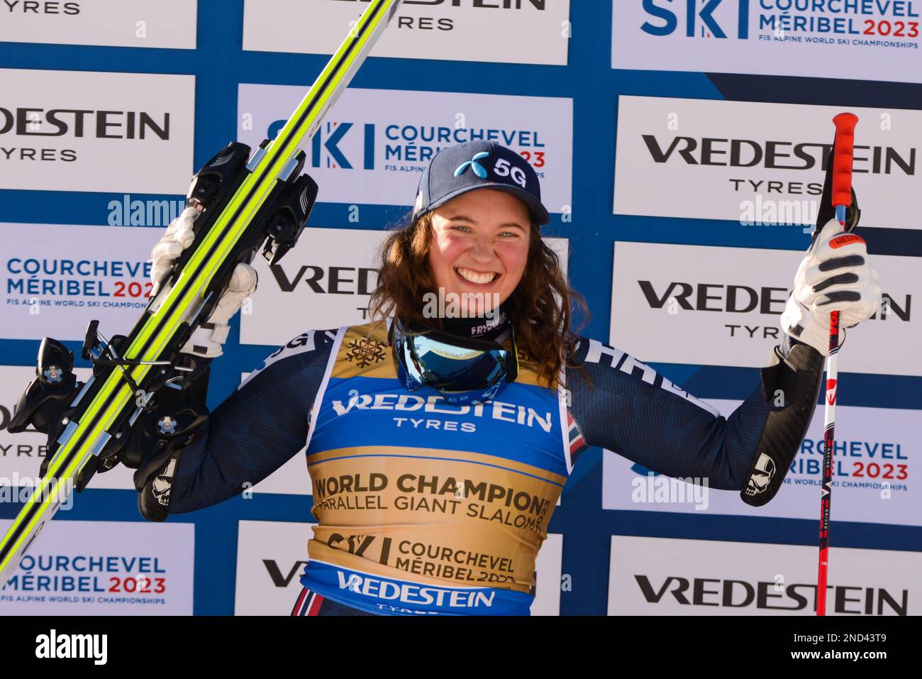 France. 15th Feb, 2023. Maria Therese Tviberg of Norway after winning