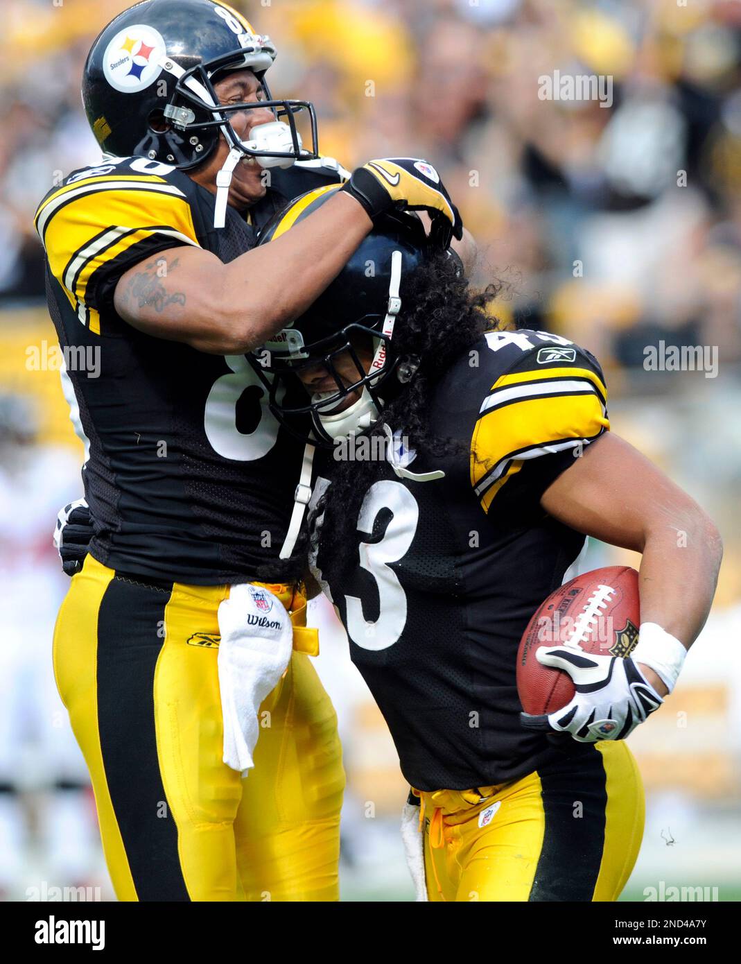 Pittsburgh Steelers Hines Ward (86) is tackled by Washington Redskins Shawn  Springs (24) during their preseason football game played at FedEx Field in  Landover, MD, Saturday, August 18, 2007. (Photo by Harry