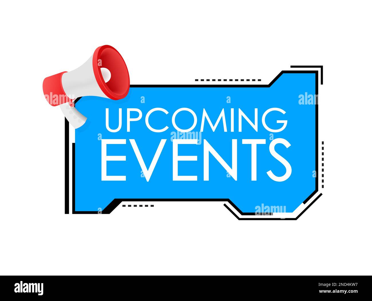 Megaphone Hand, business concept with text events. Vector
