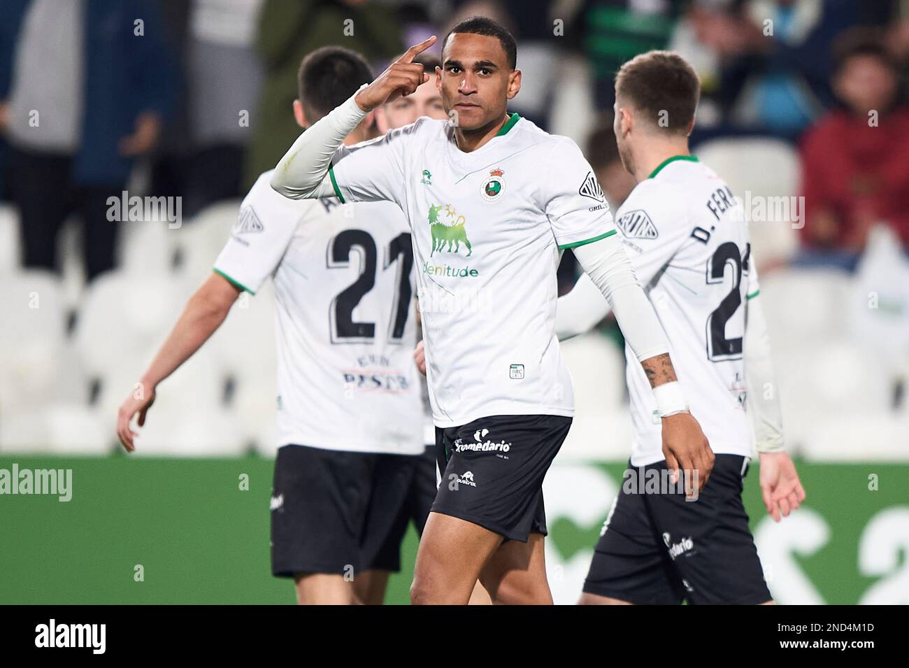 Jordi Mboula of Real Racing Club in action during the La Liga Smartbank  match between Real Racing Club and CD Tenerife at El Sardinero Stadium on  Janu Stock Photo - Alamy