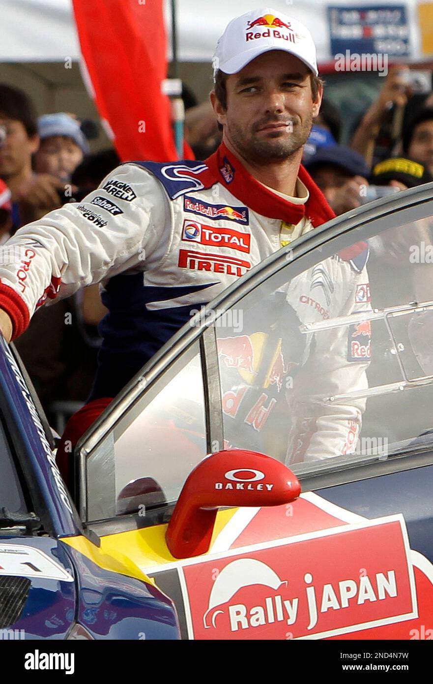 Championship leader Sebastien Loeb from France gets off his Citroen C4