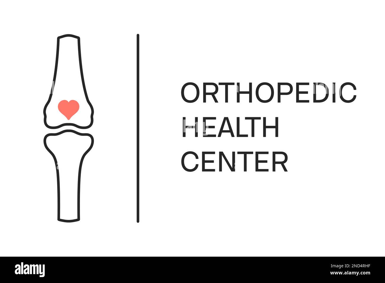 Orthopedic health center medical clinic bone logo Stock Vector