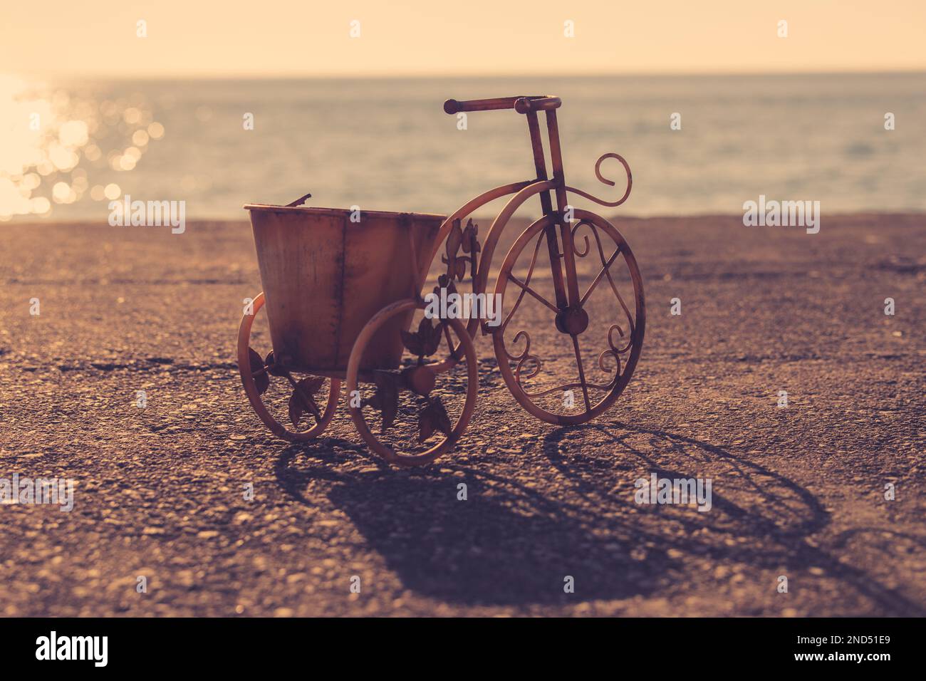 A decorative bicycle with three wheels Stock Photo Alamy