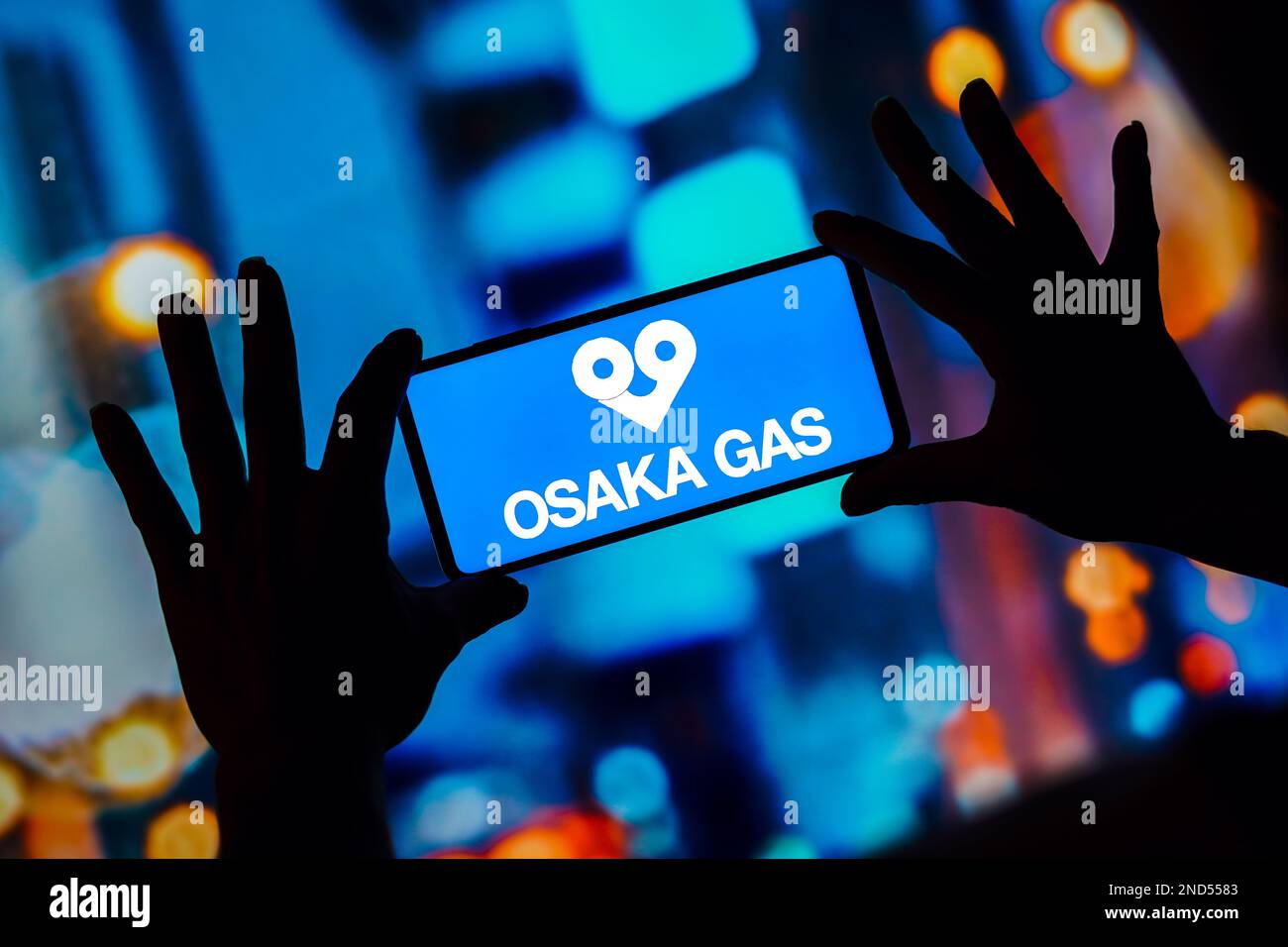 In this photo illustration, the Osaka Gas logo is seen displayed on a ...