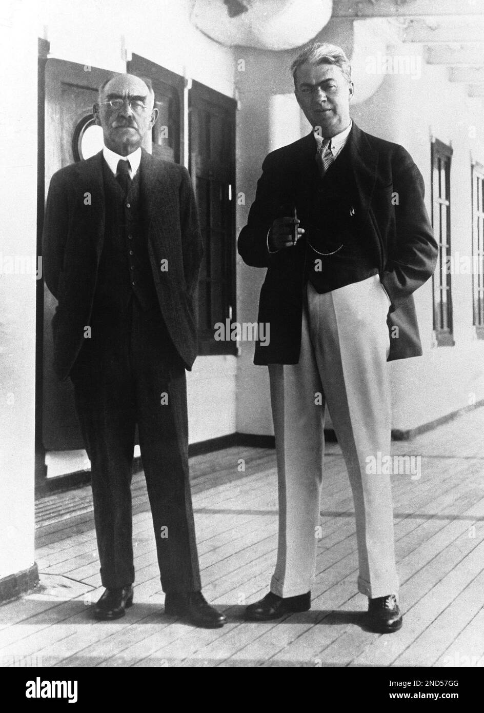 Author and poet Rudyard Kipling, with Canadian railway magnate D. J