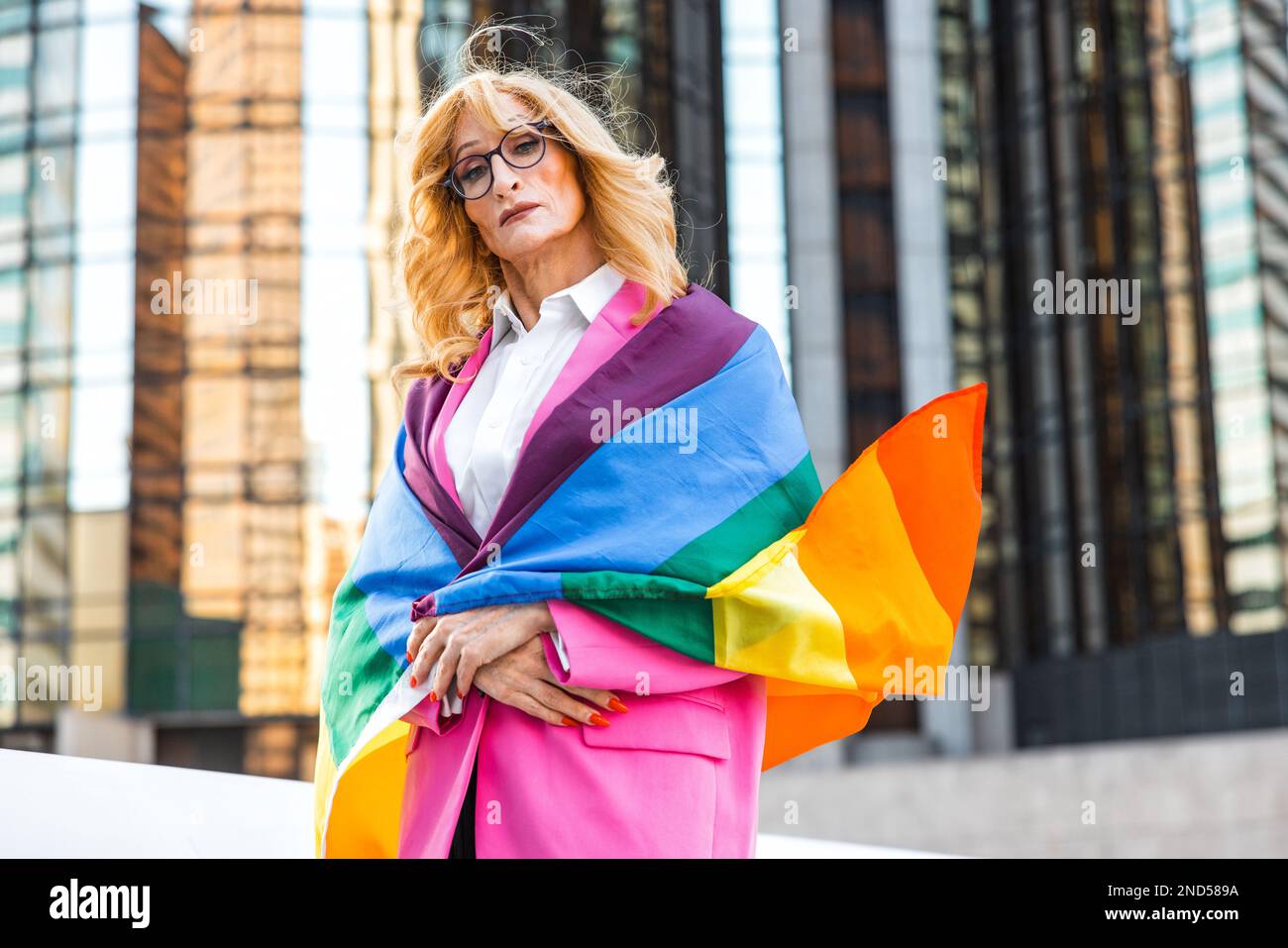 Transgender Business Woman Lifestyle Moments In Downtown Los Angeles 
