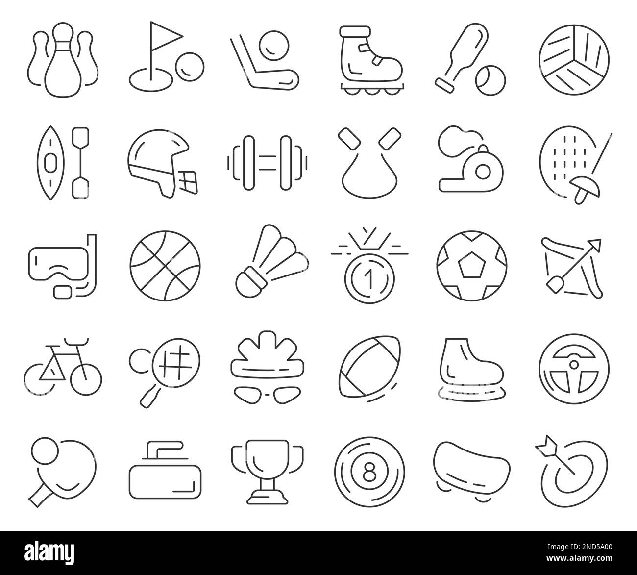 Sport and competition line icons collection. Thin outline icons pack ...