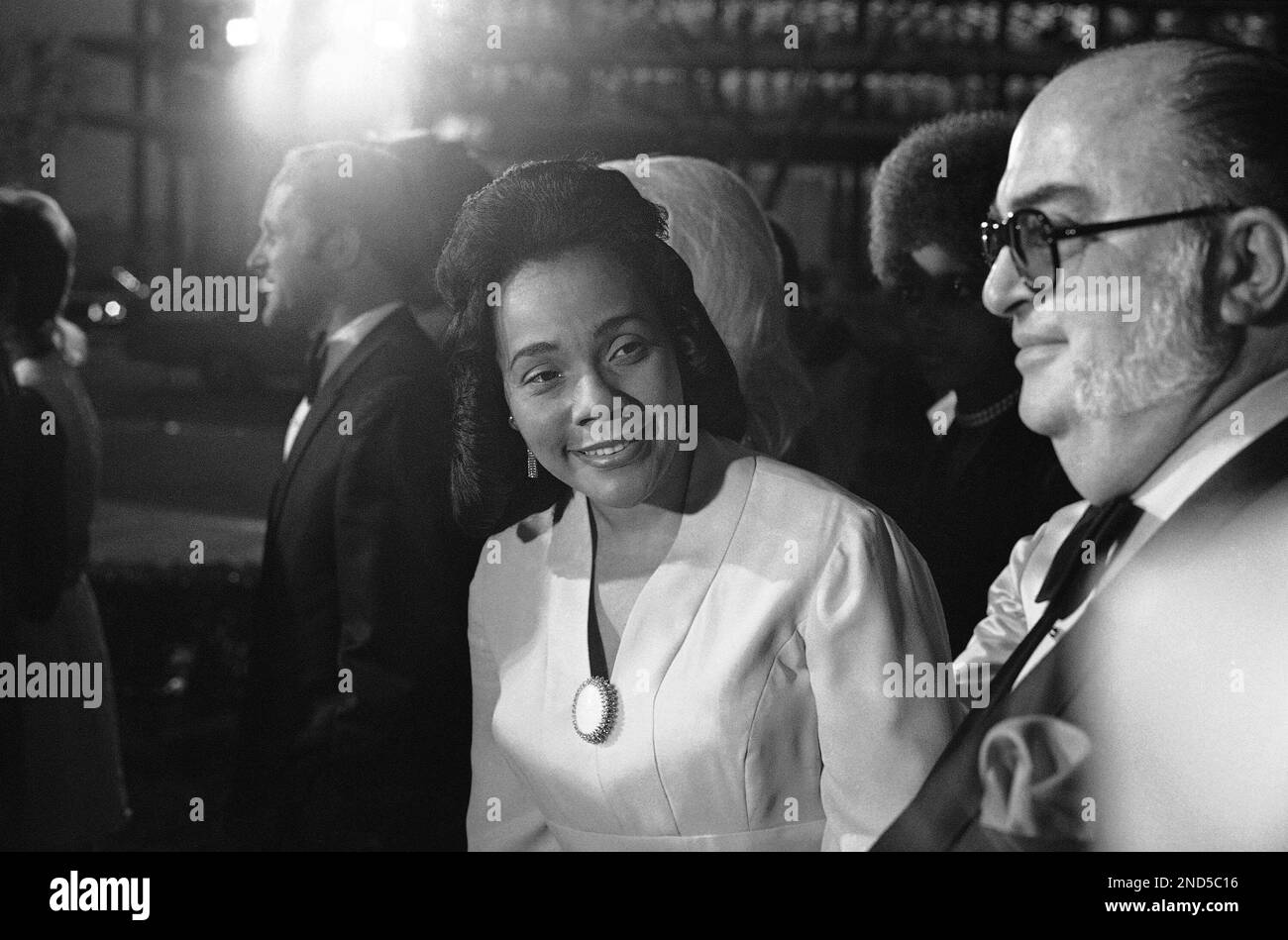 Mrs. Coretta Scott King, widow of Dr. Martin Luther King, Jr., arriving ...