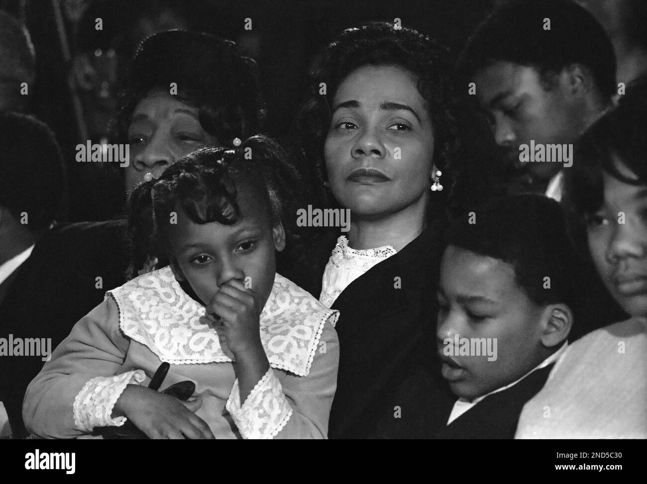 Mrs. Coretta Scott King, widow of Martin Luther King Jr., is with her ...