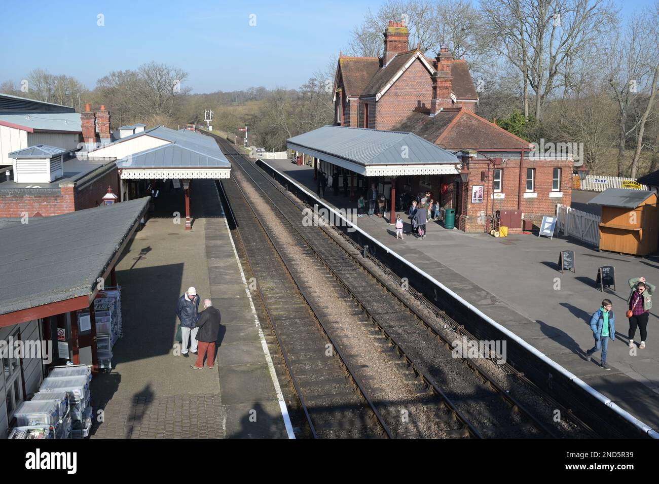 Sheffield Park Station on the Bluebell Railway Stock Photo
