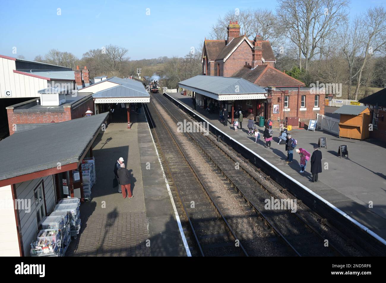 Sheffield Park Station on the Bluebell Railway. Stock Photo
