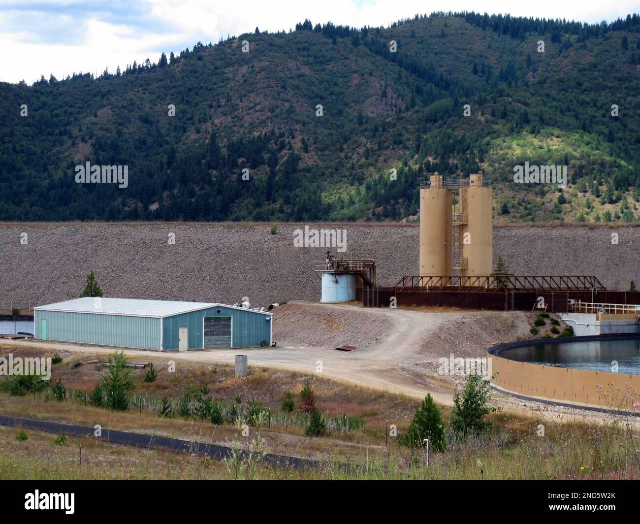 In this photo taken Aug. 4, 2010, a flat area is all that remains of