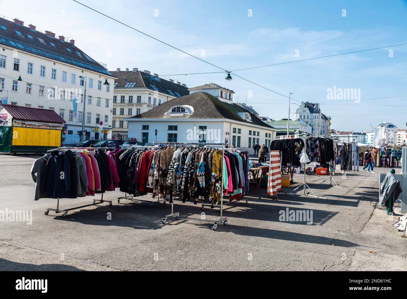 Vienna, Austria October 17, 2022 Clothing store with jackets and