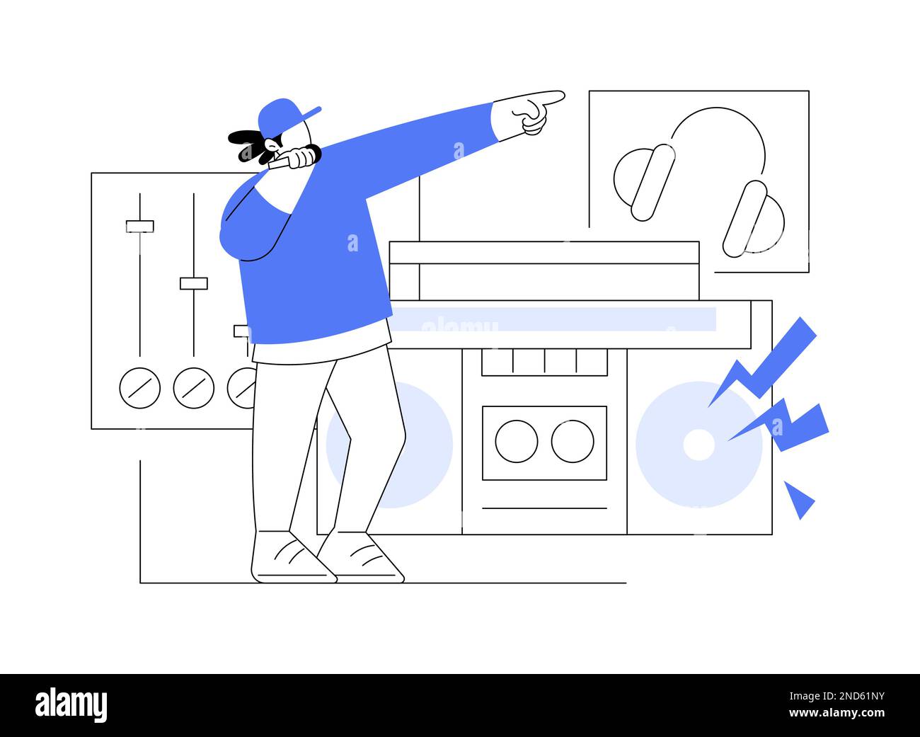 Hiphop music abstract concept vector illustration Stock Vector Image