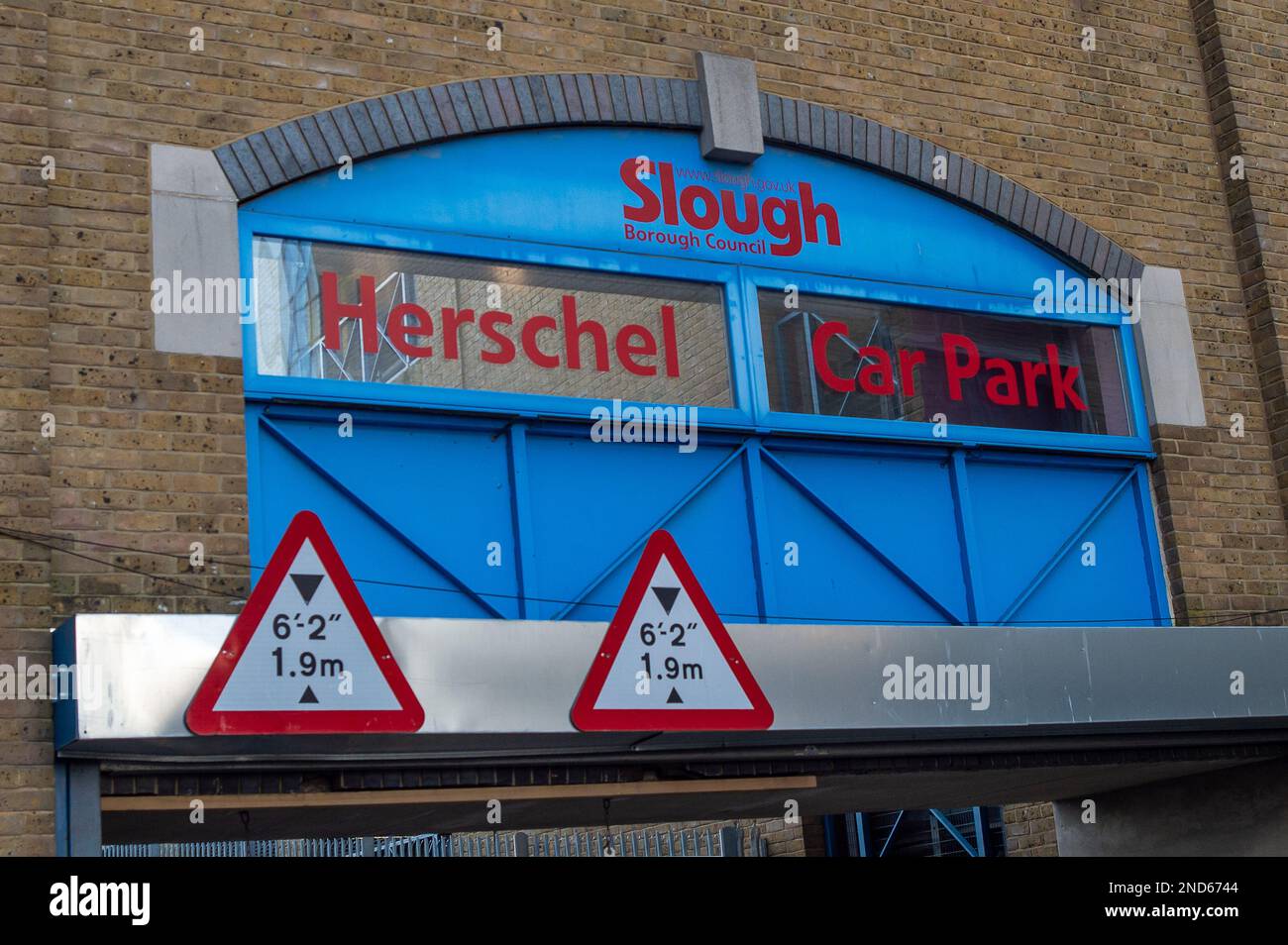 Slough, Berkshire, UK. 15th February, 2023. A bank of Electric Vehicle