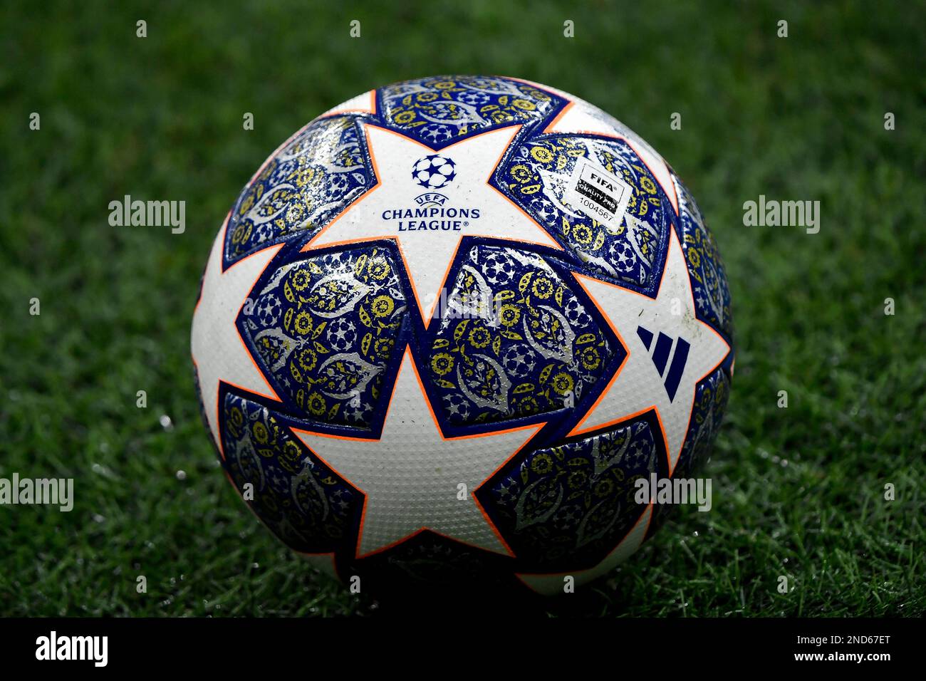 An Adidas official tournament ball is seen on the pitch during the Uefa Champions  League football match between AC Milan and Tottenham Hotspur at San Stock  Photo - Alamy