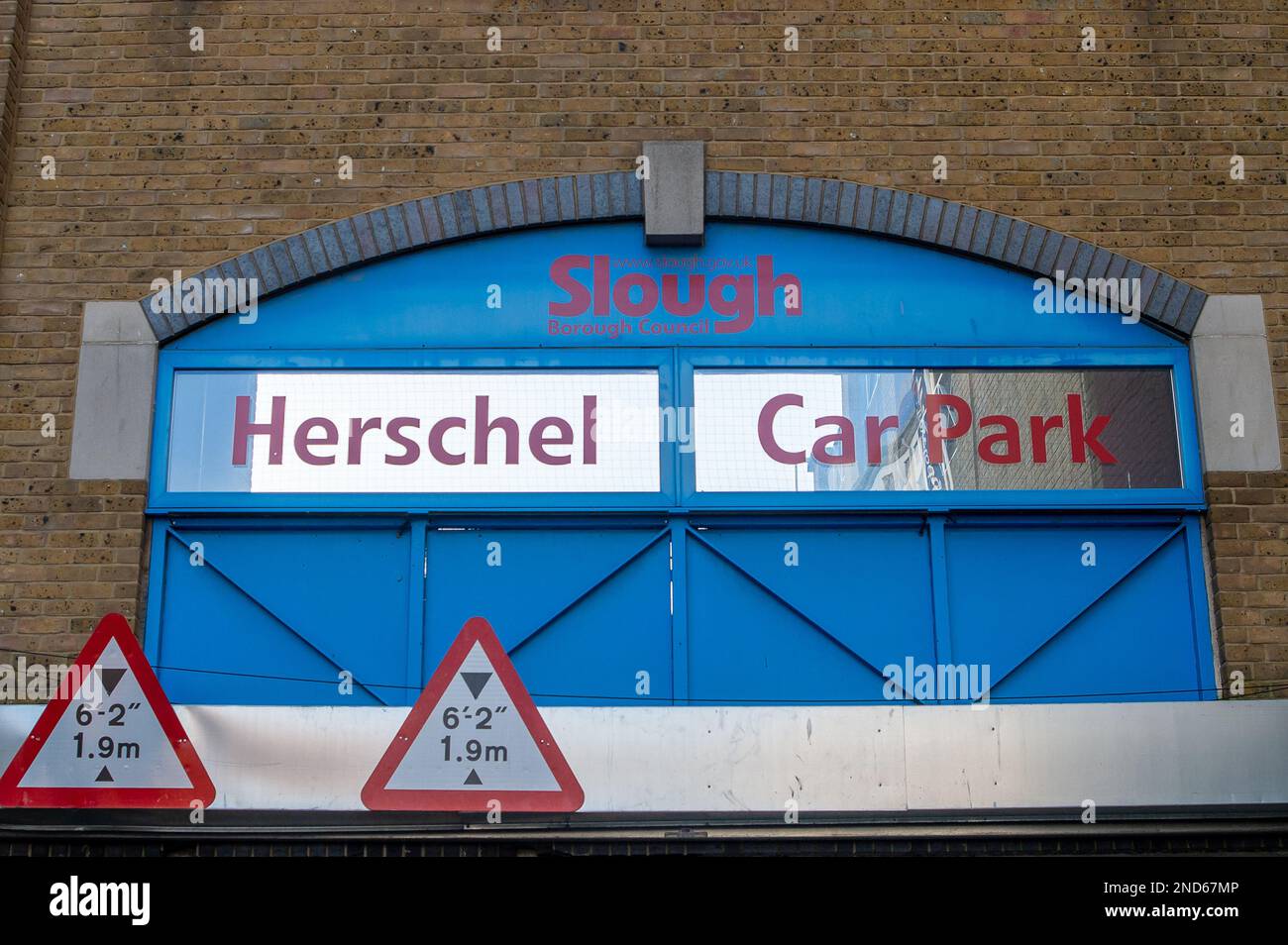 Slough, Berkshire, UK. 15th February, 2023. A bank of Electric Vehicle