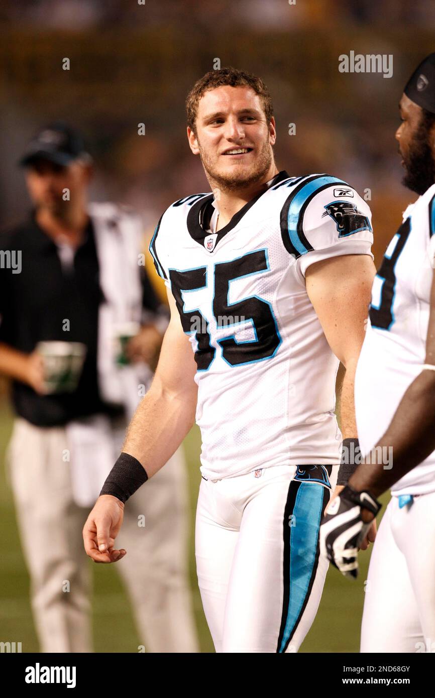 Carolina Panthers linebacker Dan Connor (55) plays in the NFL