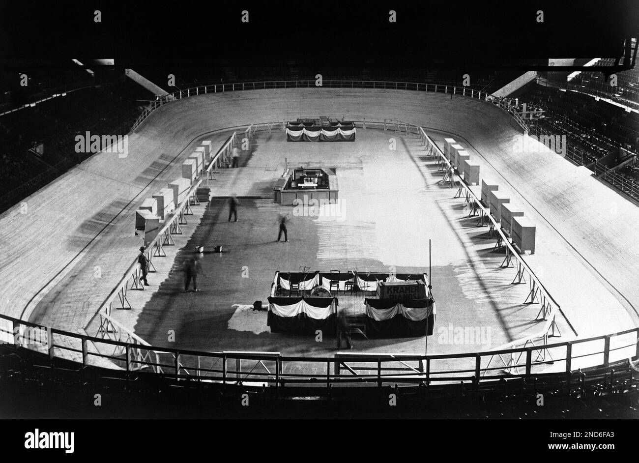 An interior view of Madison Square Gardens Arena, known as MSG or The