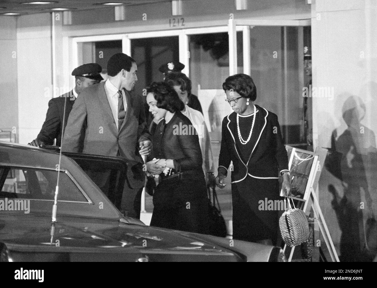 Mrs.Coretta Scott KIng , widow of the slain civil rights leader, leaves ...