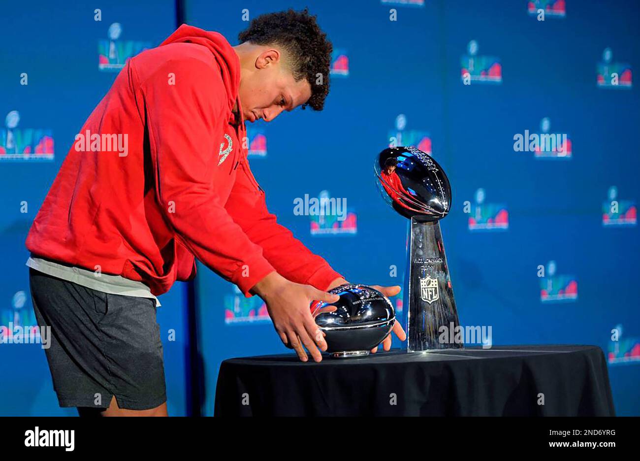 Download NFL MVP Patrick Mahomes Celebrates His Achievements Wallpaper