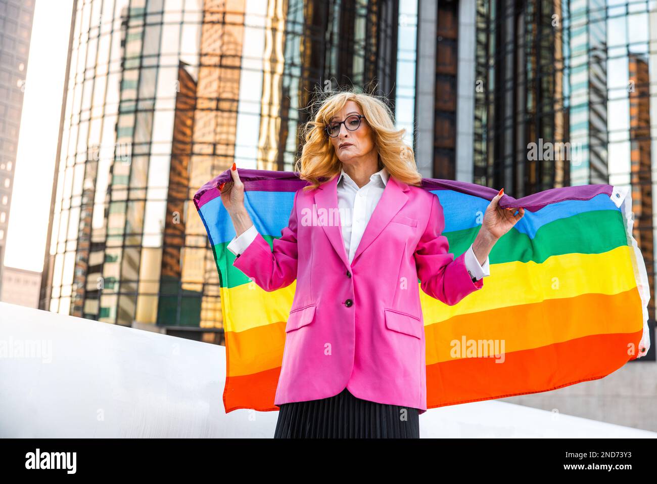 Transgender Business Woman Lifestyle Moments In Downtown Los Angeles 