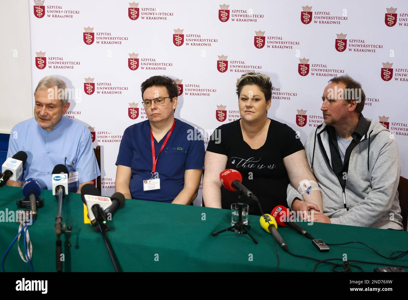 Krakow, Poland. 14th Feb, 2023. Dominika Clarke and Vince Clarke, the