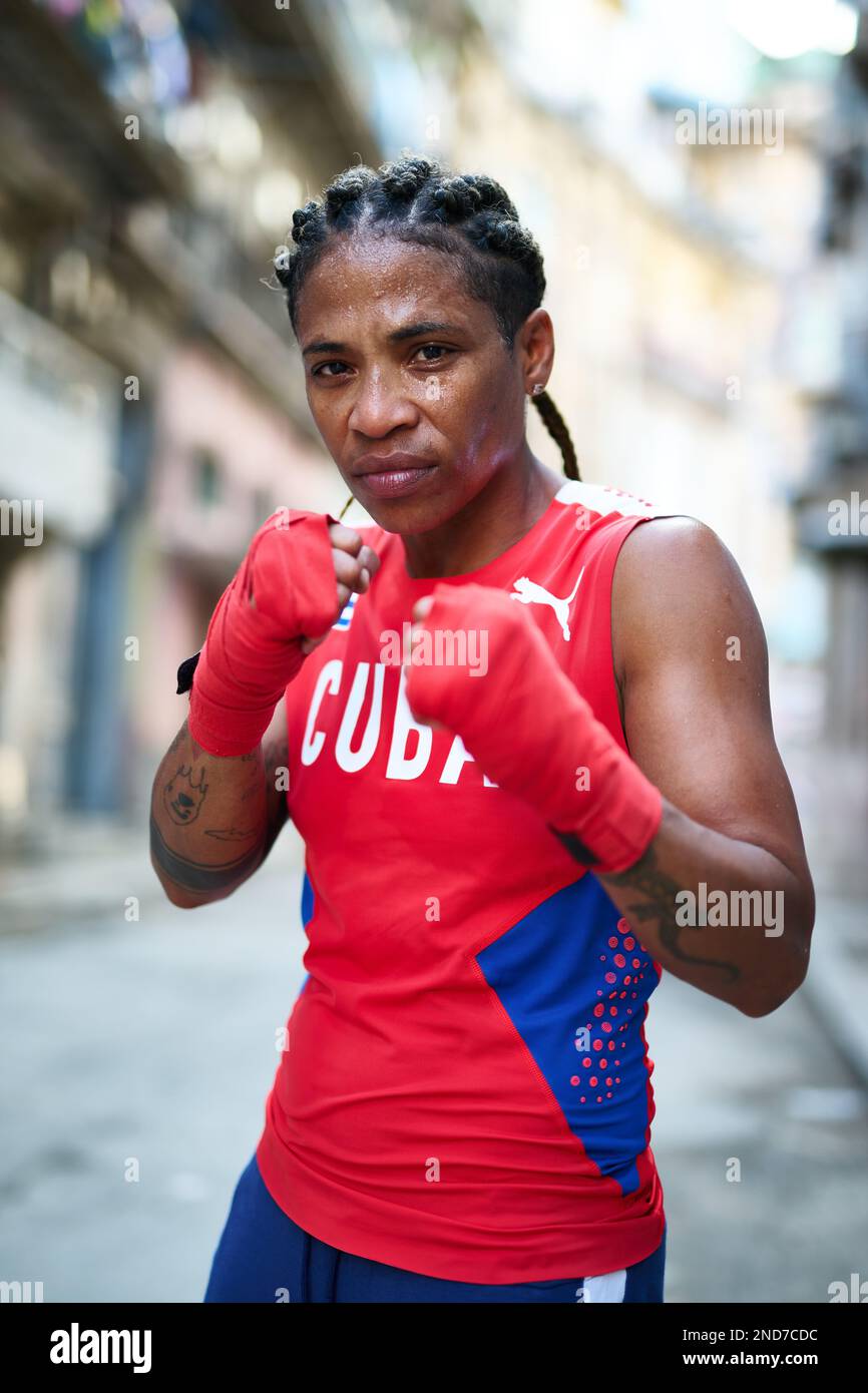 Namibia Flores Rodriguez a female cuban boxer Stock Photo Alamy