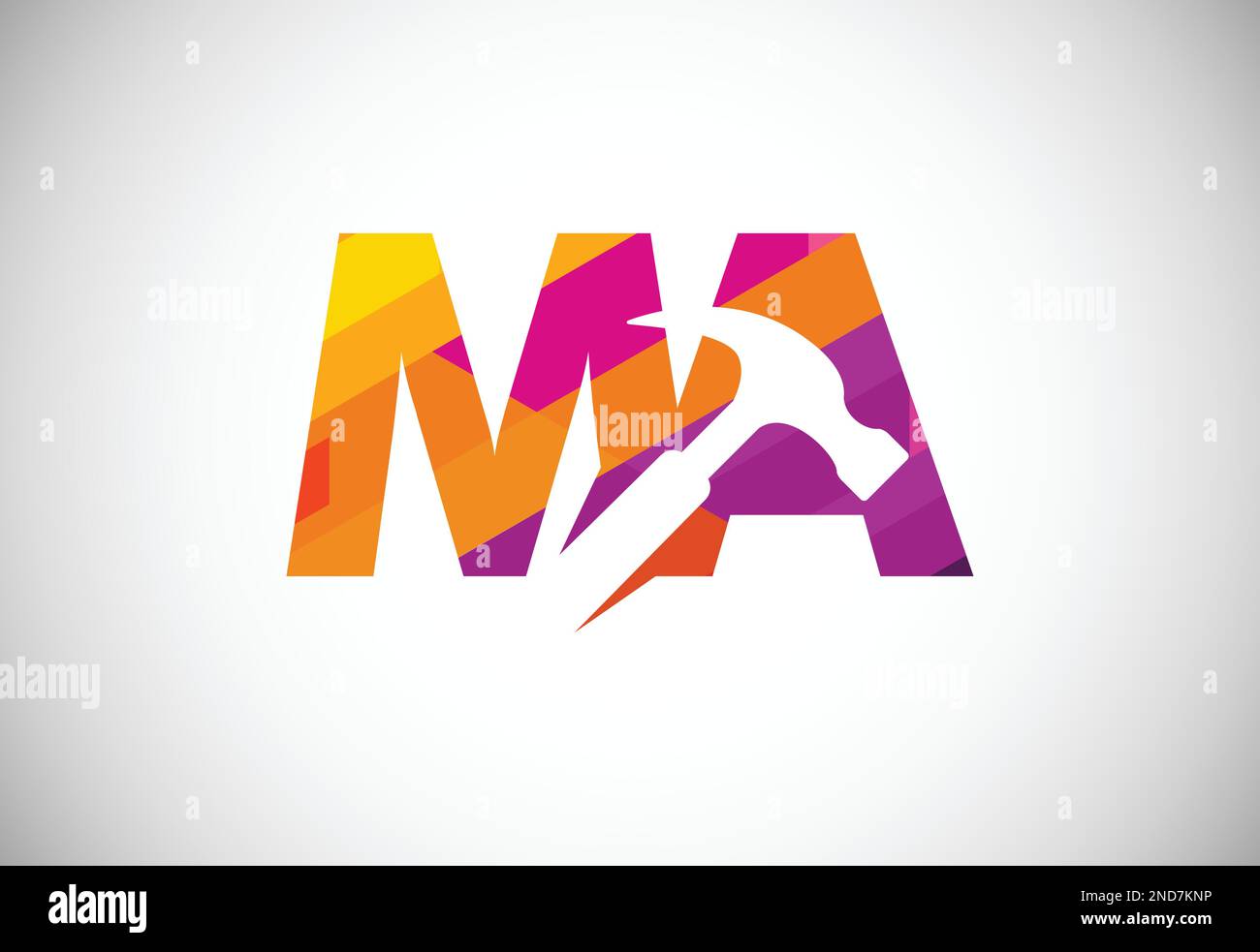 Initial Letter M A Low Poly Logo Design Vector Template. Graphic ...
