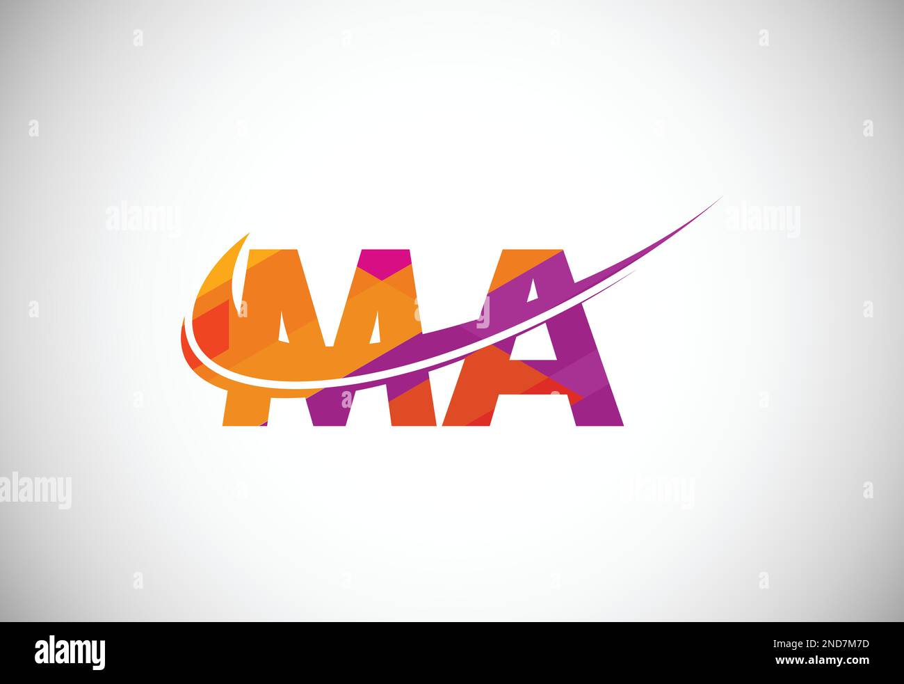 Initial Letter M A Low Poly Logo Design Vector Template. Graphic ...
