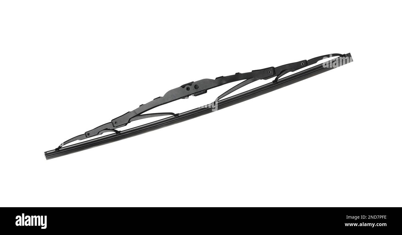 One car windshield wiper isolated on white Stock Photo Alamy