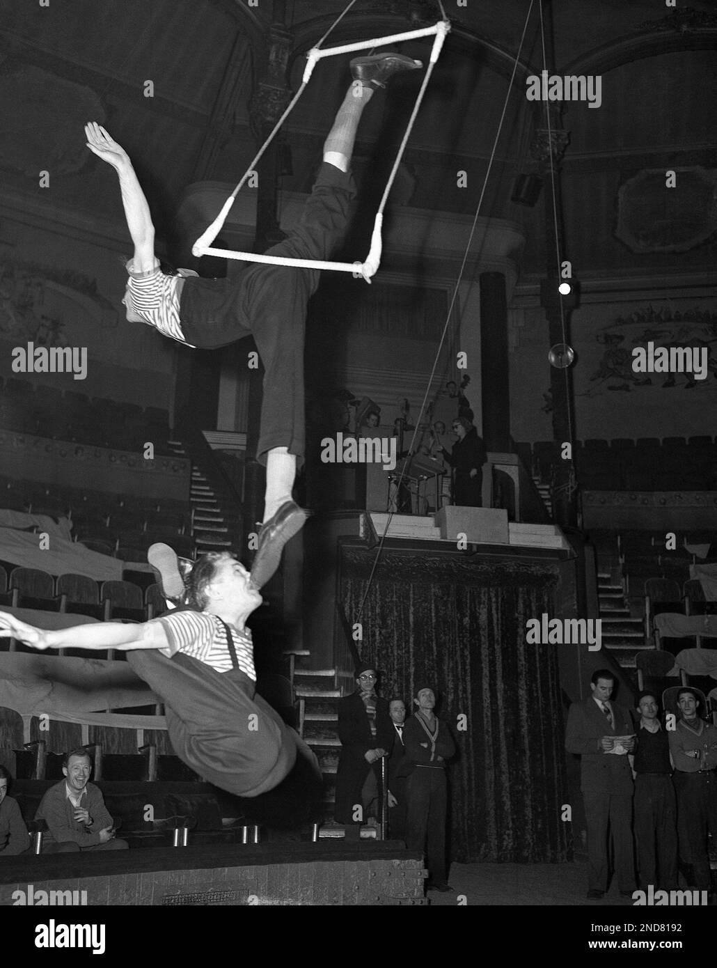 Les Breato, clowning contortionists, go through their act, one of the ...