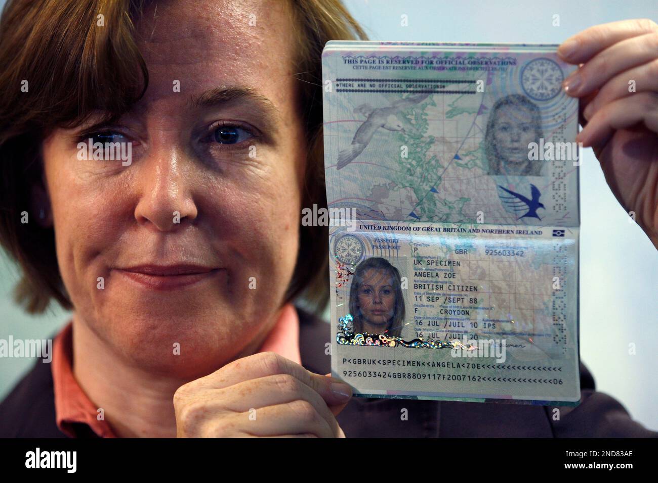 Chief Executive of Britain's Identity and Passport Service, Sarah