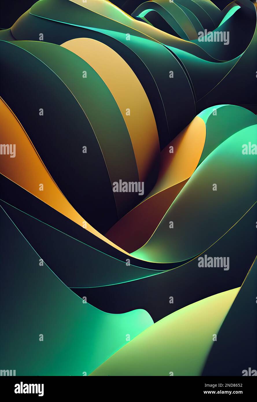 Colorful wavy shapes abstract background. Decorative vertical ...