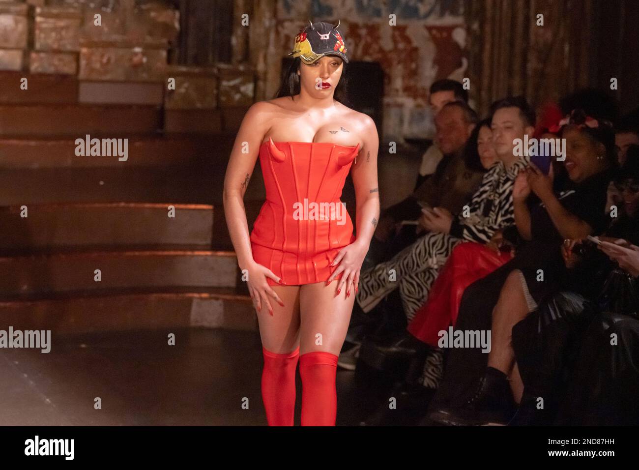 New York, United States. 14th Feb, 2023. Lourdes Leon walks the runway at the Luis De Javier fashion show at Angel Orensanz Foundation during the New York Fashion Week 2023 in New York City. Credit: SOPA Images Limited/Alamy Live News Stock Photo