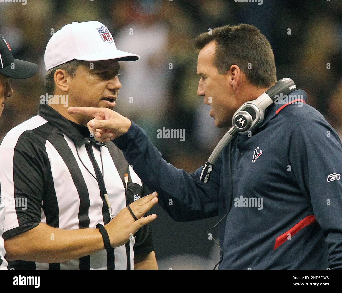 NFL referee Al Riveron gets questioned by Houston texas coach Gary