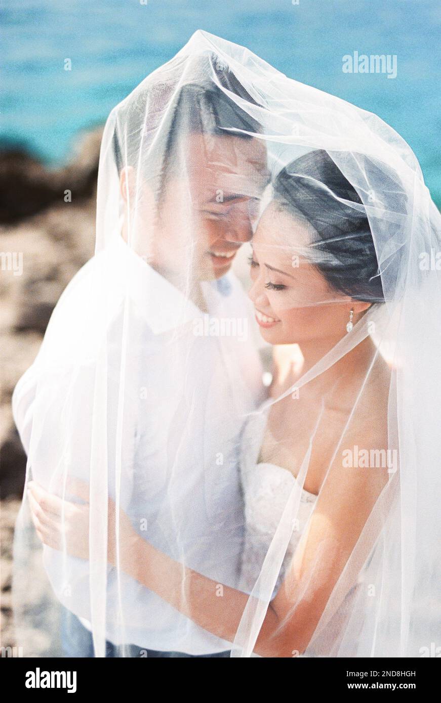 Bride face covered veil hi-res stock photography and images - Alamy