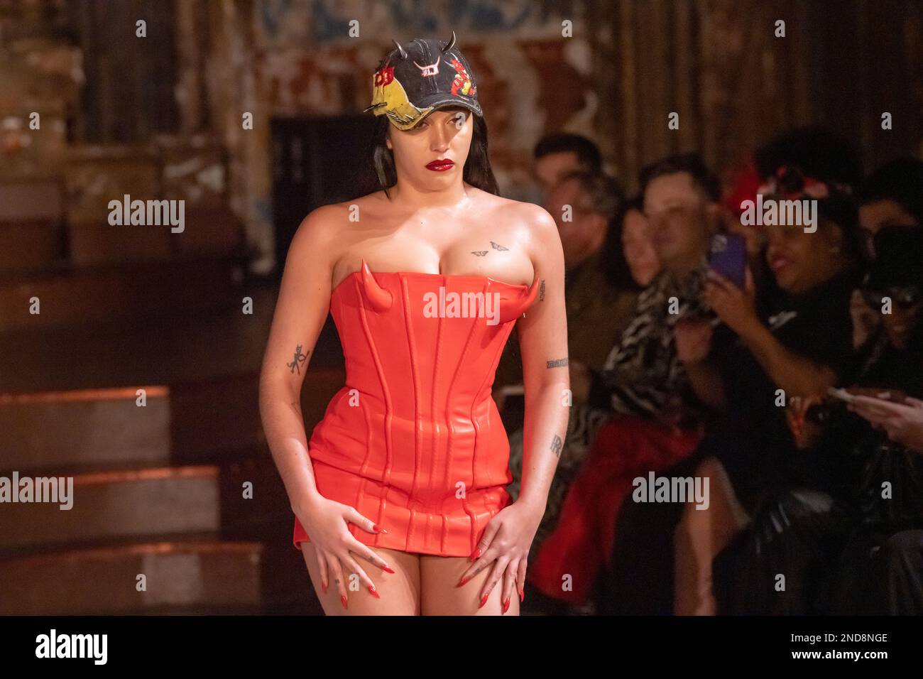 New York, United States. 14th Feb, 2023. Lourdes Leon walks the runway at the Luis De Javier fashion show at Angel Orensanz Foundation during the New York Fashion Week 2023 in New York City. (Photo by Ron Adar/SOPA Images/Sipa USA) Credit: Sipa USA/Alamy Live News Stock Photo