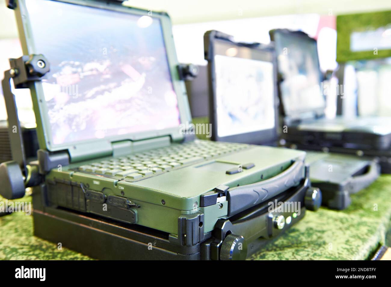 Protected laptops for military and industrial purposes Stock Photo Alamy