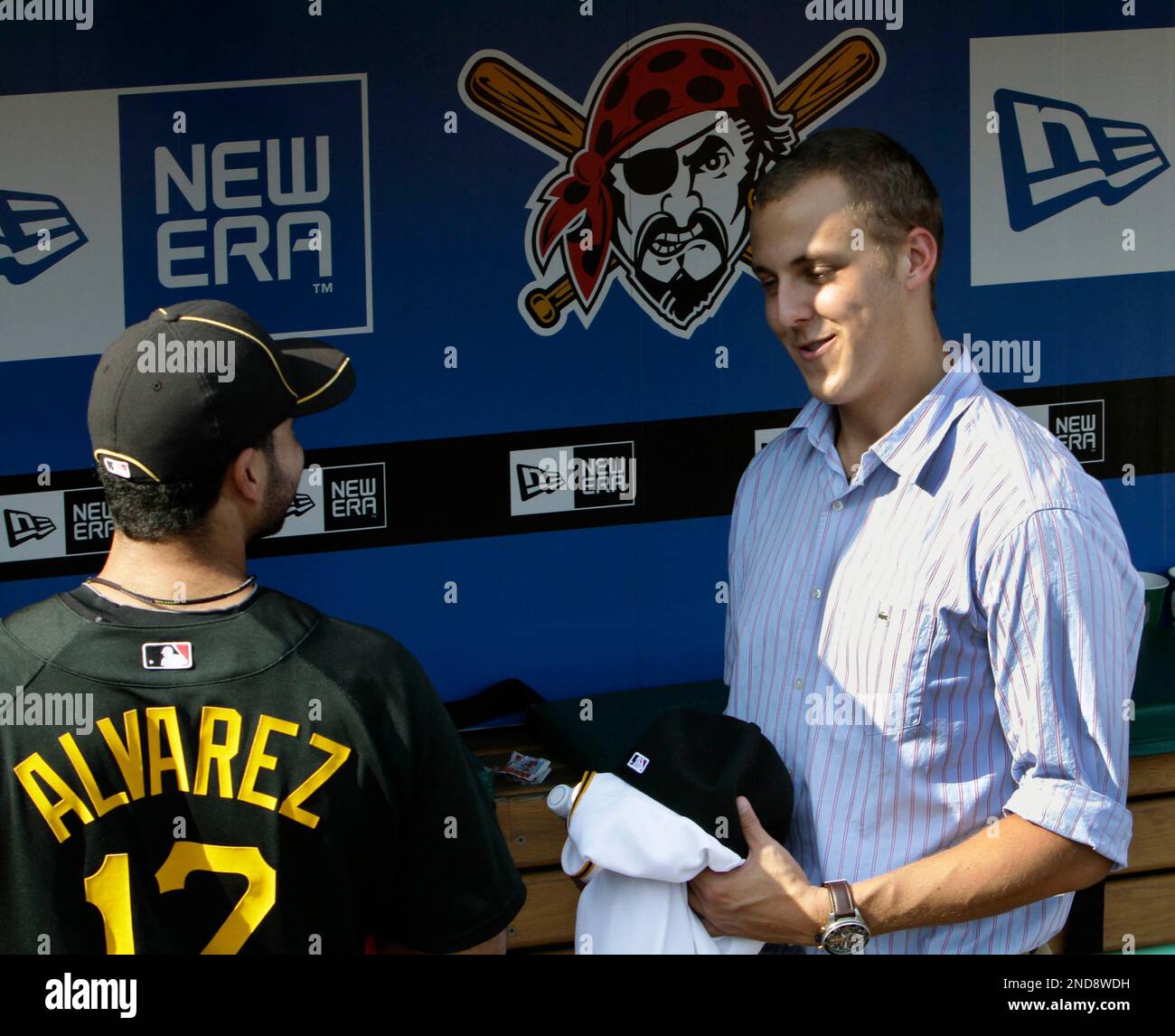 Pittsburgh Pirates' Pedro Alvarez, left, the team's top draft pick of