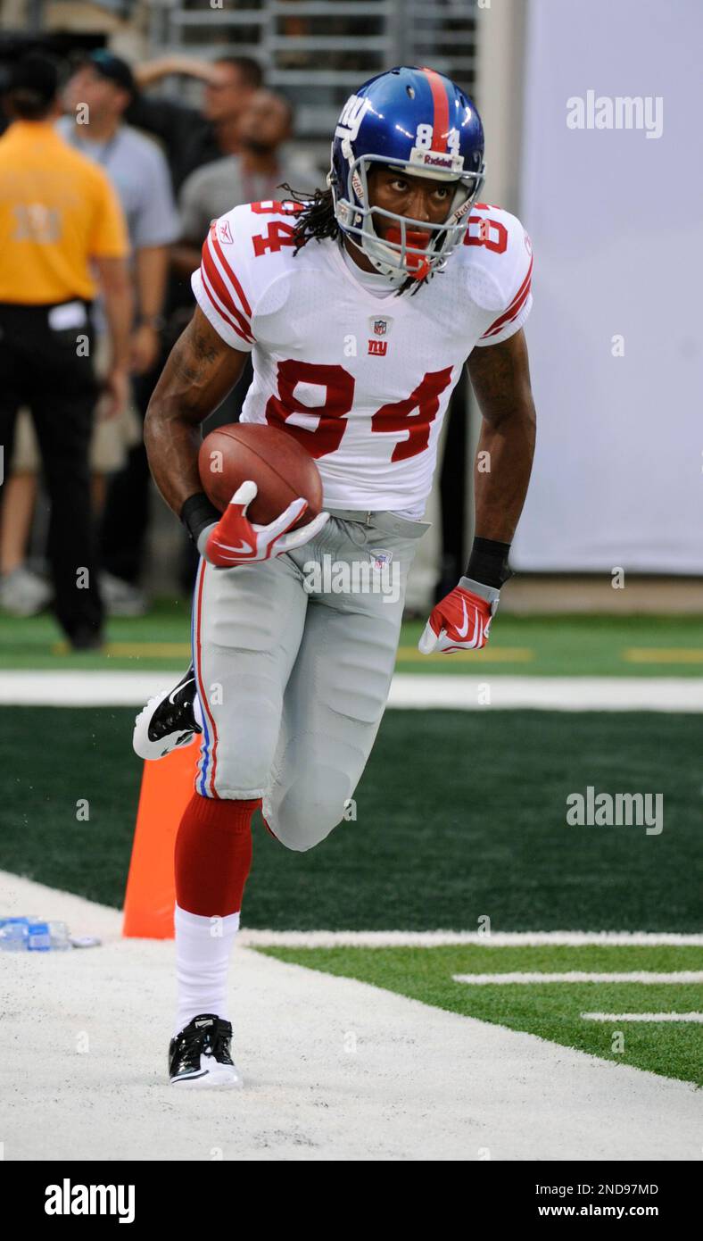 New York Giants wide receiver Duke Calhoun practices before a preseason ...