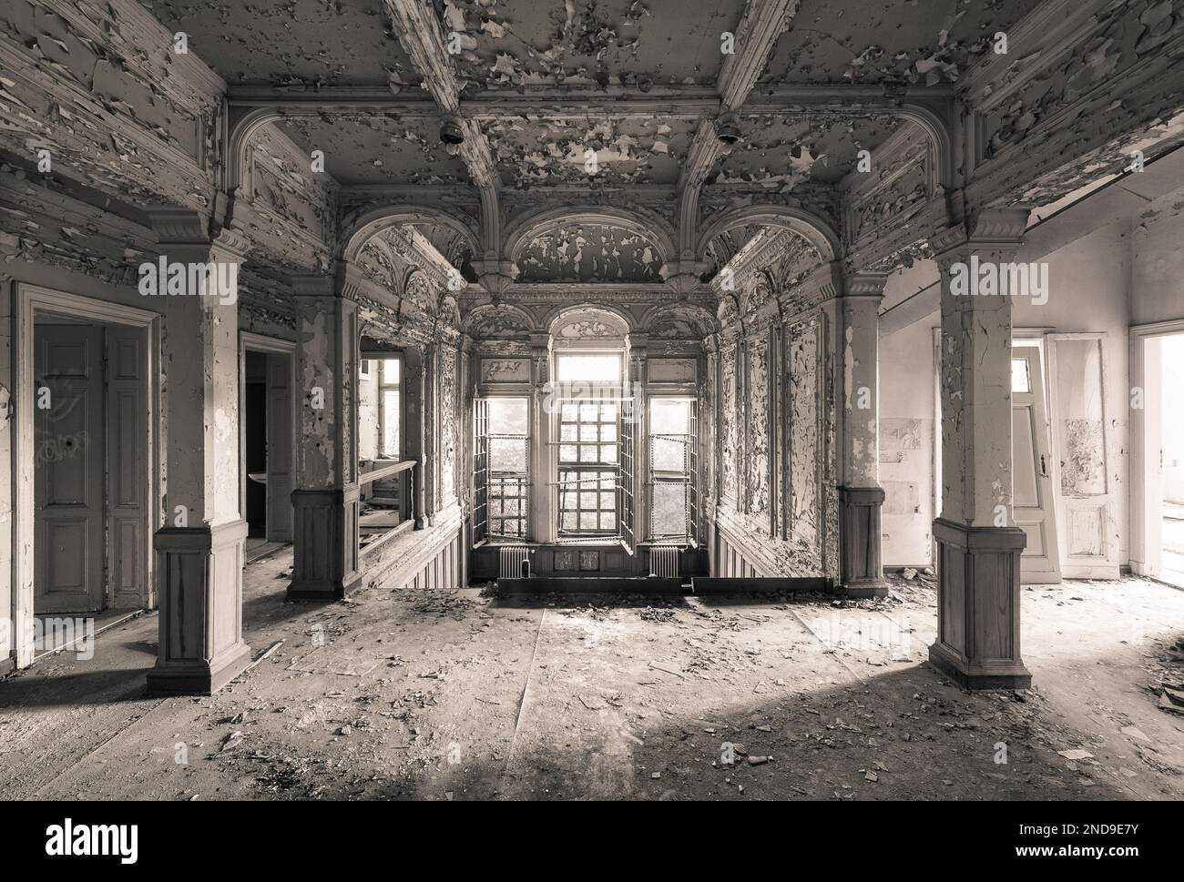 abandoned villa Stock Photo