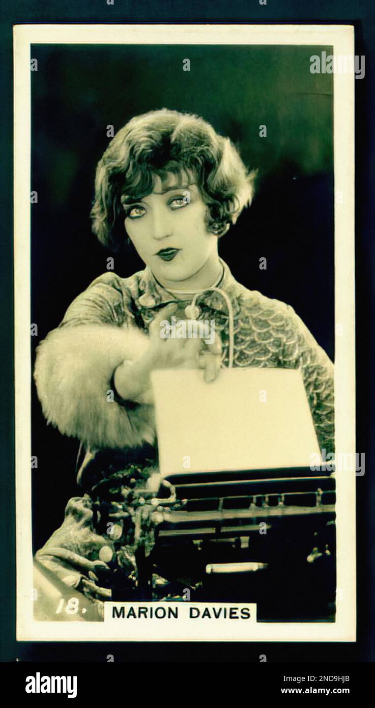 Portrait Of Marion Davies Vintage Cigarette Card 01 Stock Photo Alamy