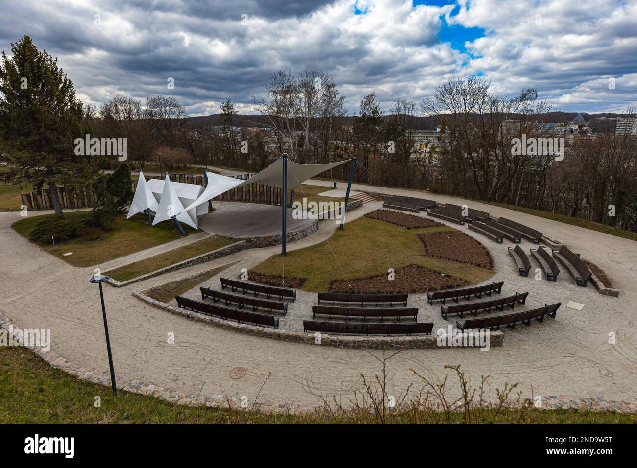Gdynia, Poland - April 2022: Kamienna Góra Amphitheater seen from Viewpoint Stock Photo