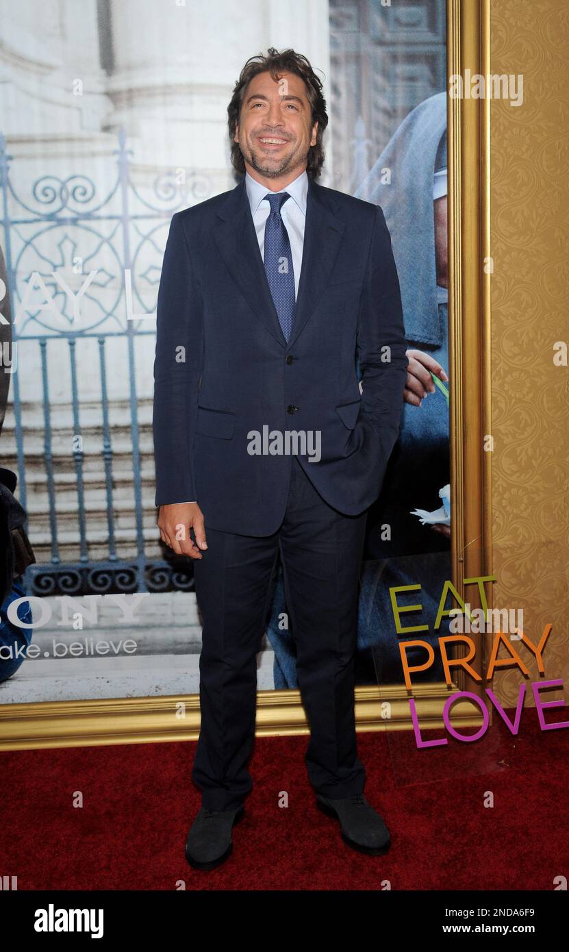 Actor Javier Bardem attends the the world premiere of 'Eat Pray Love ...